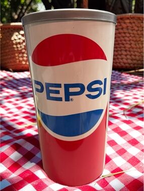 Vintage 1970s Pepsi Cola Giant Can Cooler Progress Refrigerator Metal 16"